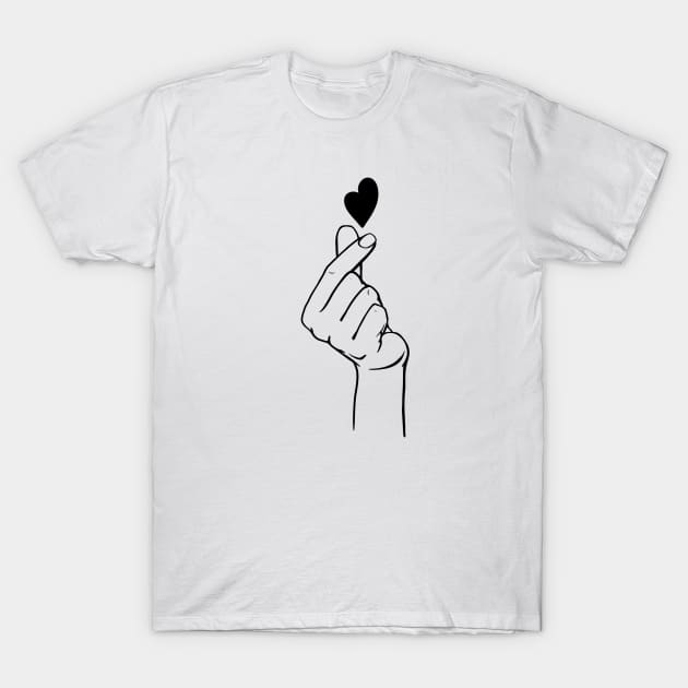 korean gesture of love and friendship T-Shirt by kdegtiareva